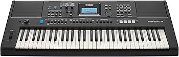 Yamaha PSR-E473 dijital klavye, siyah, taşınabilir, çok yönlü